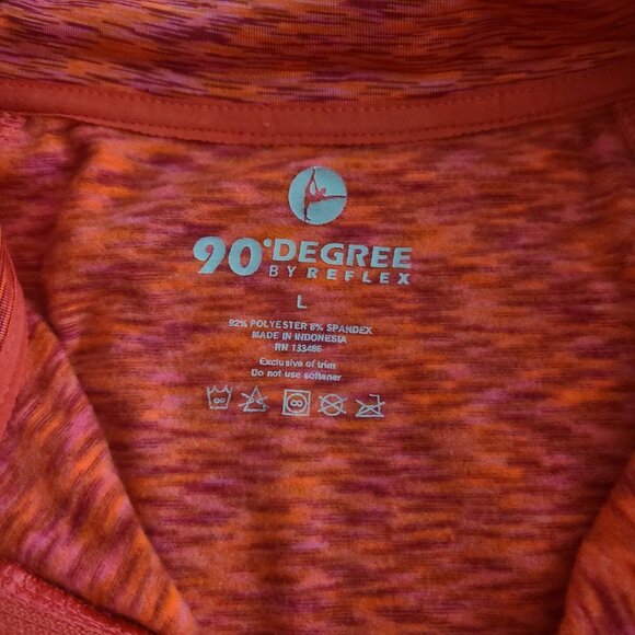 90 Degree by Reflex Red Full Zip Hooded Jacket Women’s Large - Picture 6 of 7